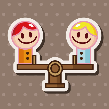 Amusement park facilities theme elementsのイラスト素材