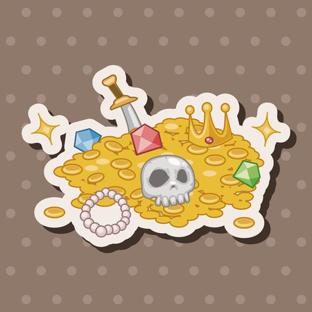 treasure theme elementsのイラスト素材