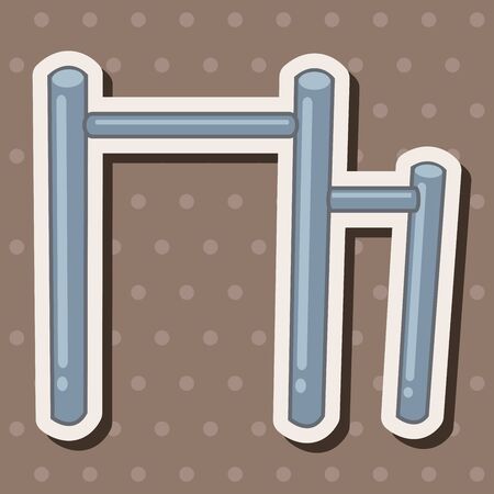 Amusement park facilities theme elementsのイラスト素材