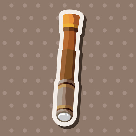 pirate telescope theme elementsのイラスト素材