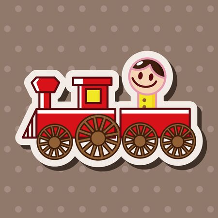 Amusement park facilities theme elementsのイラスト素材