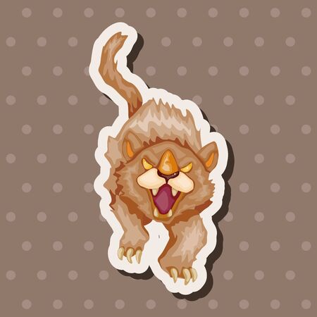 animal cartoon theme elementsのイラスト素材