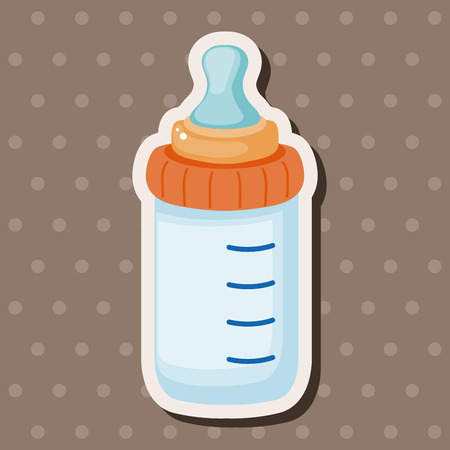 Feeding bottle theme elementsのイラスト素材