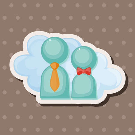 Contact person icon theme elementsのイラスト素材