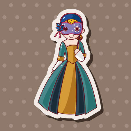 people party dress theme elementsのイラスト素材