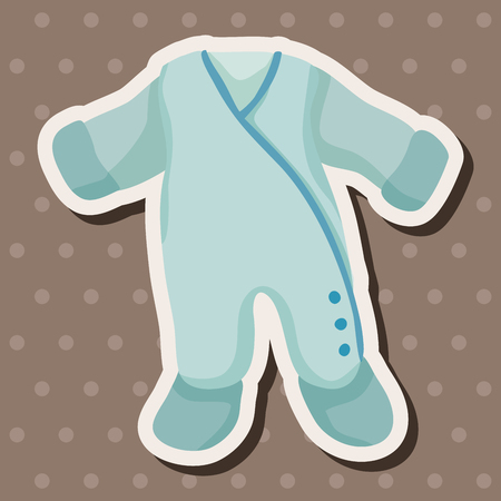 Baby clothes theme elementsのイラスト素材