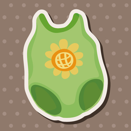 Baby bib theme elementsのイラスト素材