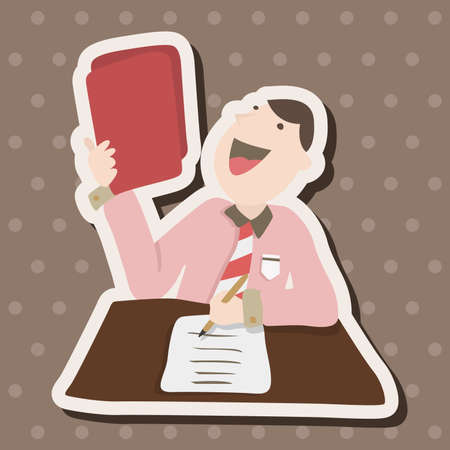 Office workers theme elementsのイラスト素材