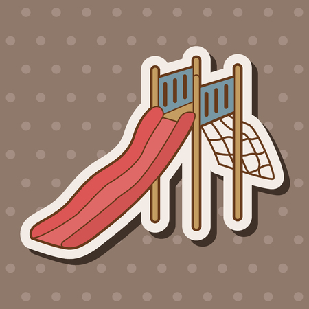 playground slide theme elementsのイラスト素材