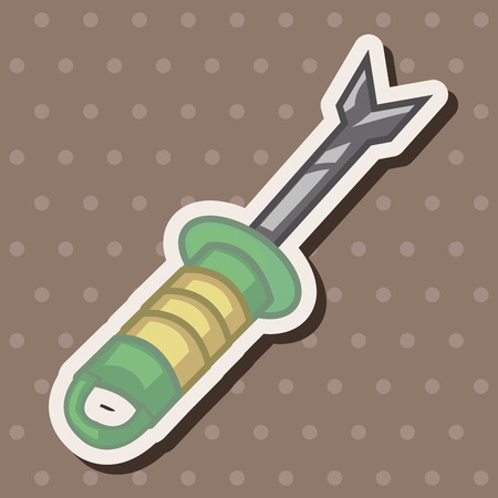 gardening sickle theme elementsのイラスト素材