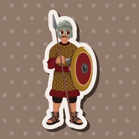 Medieval character cartoon theme elementsのイラスト素材