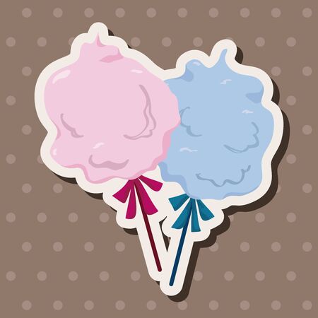 candy theme elementsのイラスト素材