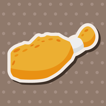 fast foods chicken theme elementsのイラスト素材