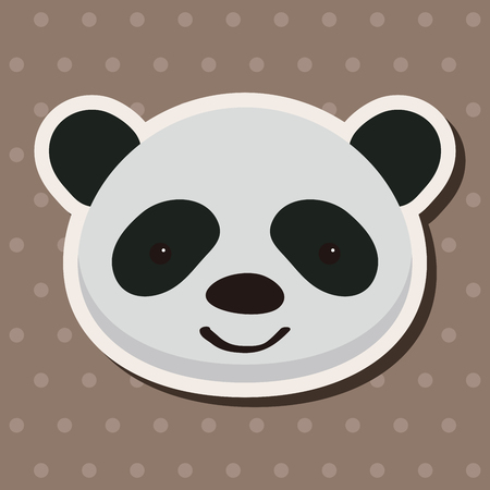 animal panda cartoon theme elementsのイラスト素材