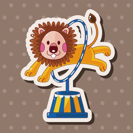 circus animal theme elementsのイラスト素材