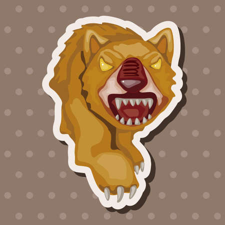 animal cartoon theme elementsのイラスト素材
