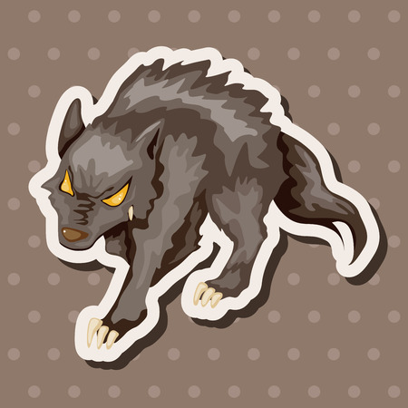 animal cartoon theme elementsのイラスト素材