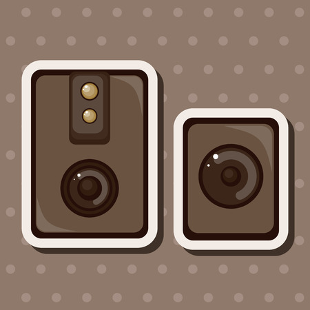 stereo speakers theme elementsのイラスト素材