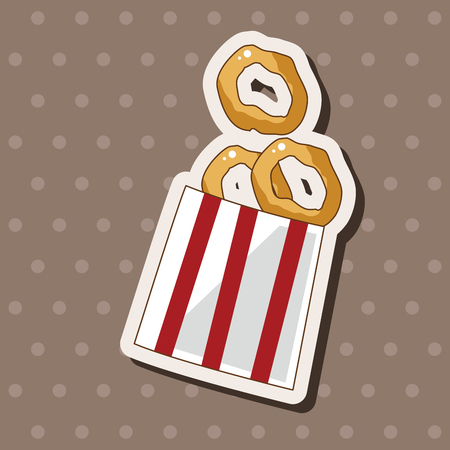 Fried foods theme elementsのイラスト素材