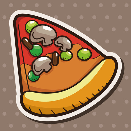 pizza theme elementsのイラスト素材