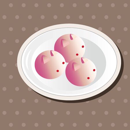 chinese food theme elementsのイラスト素材