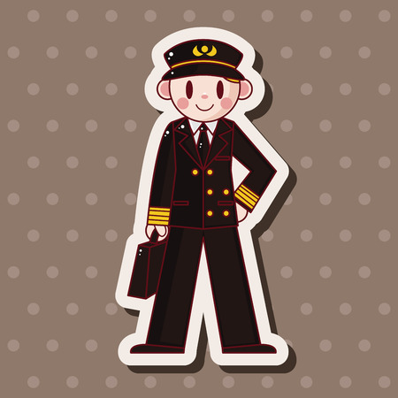 flight captain theme elementsのイラスト素材