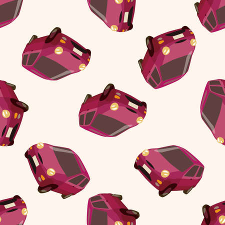 transportation car , cartoon seamless pattern backgroundのイラスト素材