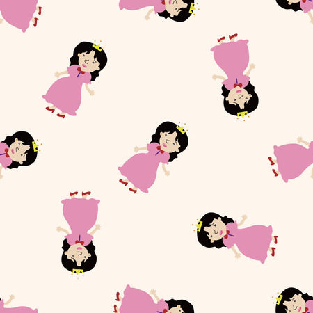 fairytale princess , cartoon seamless pattern backgroundのイラスト素材
