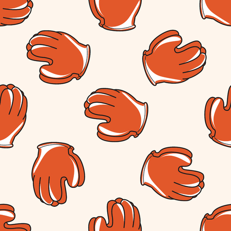 work tool glove , cartoon seamless pattern backgroundのイラスト素材