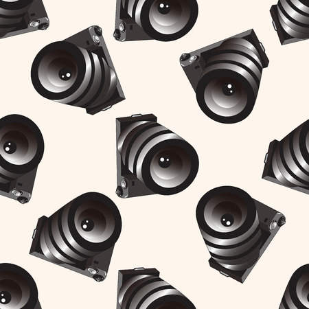 camera , cartoon seamless pattern backgroundのイラスト素材
