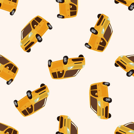 transportation car , cartoon seamless pattern backgroundのイラスト素材