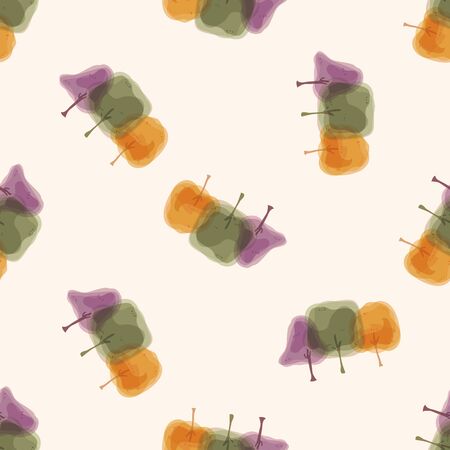 tree , cartoon seamless pattern backgroundのイラスト素材