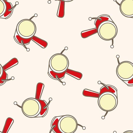Baby rattle , cartoon seamless pattern backgroundのイラスト素材