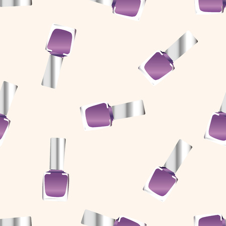 nail polish , cartoon seamless pattern backgroundのイラスト素材