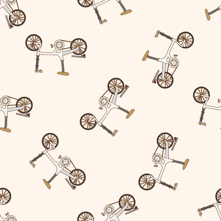 transportation bike , cartoon seamless pattern backgroundのイラスト素材