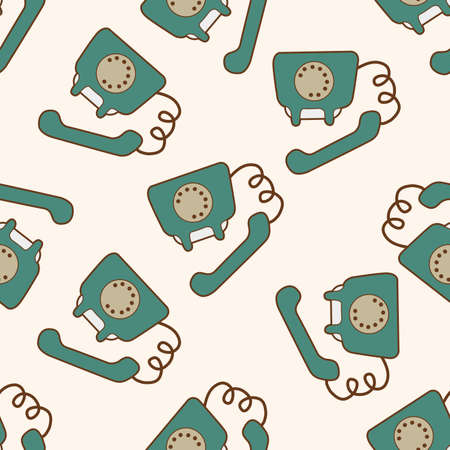 Computer-related desktop icon , cartoon seamless pattern backgroundのイラスト素材
