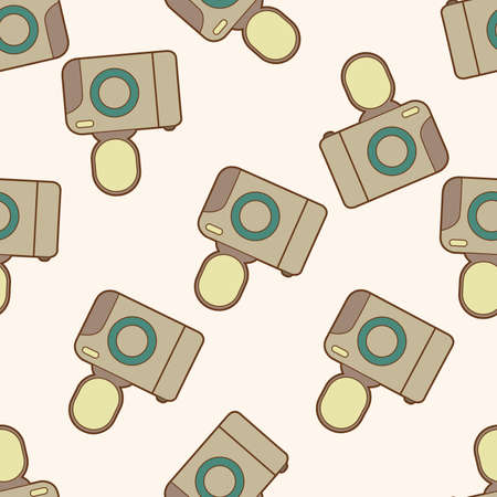 Computer-related desktop icon , cartoon seamless pattern backgroundのイラスト素材
