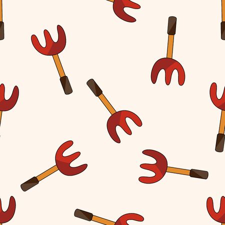 gardening shovel , cartoon seamless pattern backgroundのイラスト素材