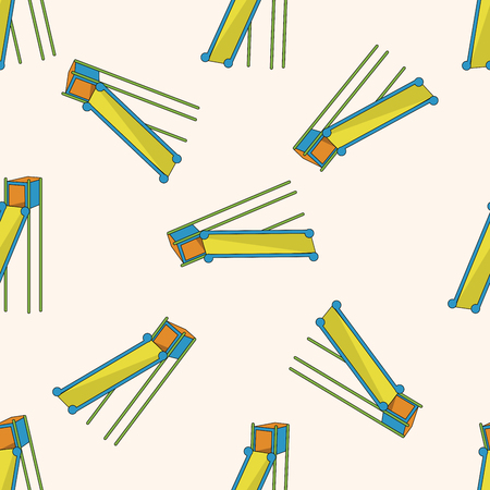playground slide , cartoon seamless pattern backgroundのイラスト素材