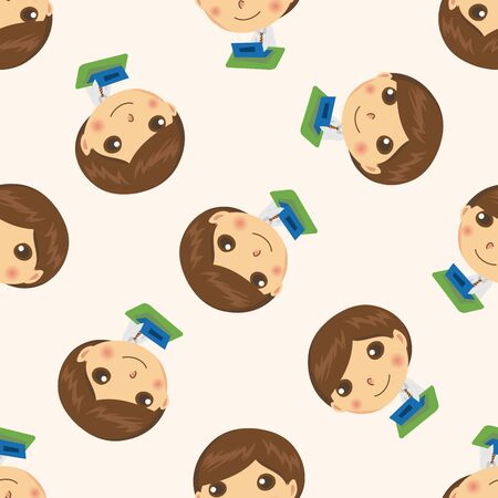 business people character , cartoon seamless pattern backgroundのイラスト素材