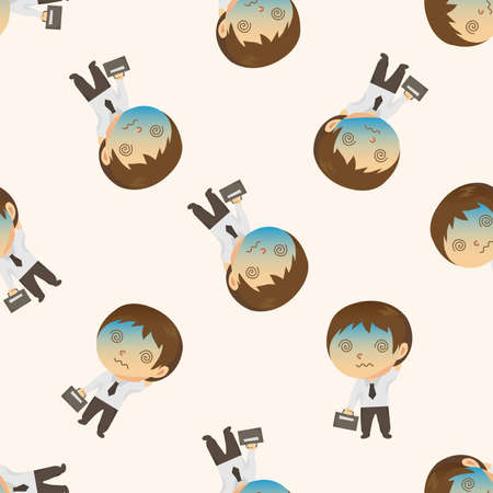 business people character , cartoon seamless pattern backgroundのイラスト素材