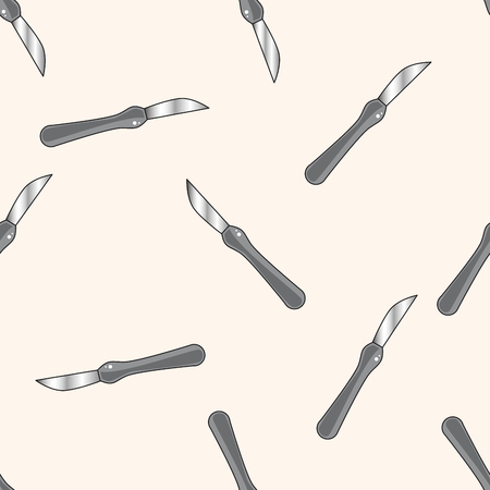 hospital theme Scalpel , cartoon seamless pattern backgroundのイラスト素材