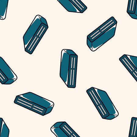 Computer-related equipment CD-ROM drive , cartoon seamless pattern backgroundのイラスト素材