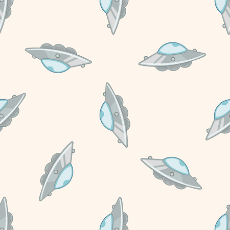 Space UFO, , cartoon seamless pattern backgroundのイラスト素材