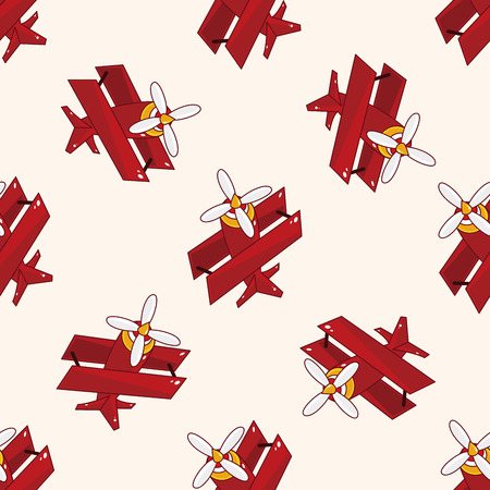 airplane , cartoon seamless pattern backgroundのイラスト素材