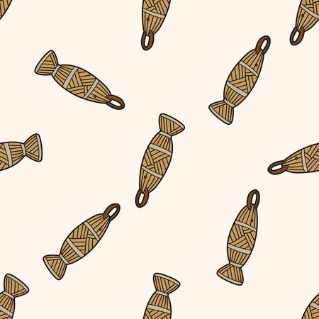 fishing bait equipment , cartoon seamless pattern backgroundのイラスト素材