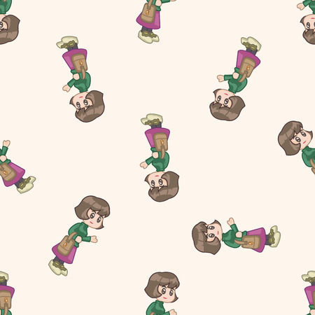 shopper theme,emets , cartoon seamless pattern backgroundのイラスト素材