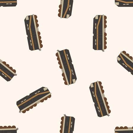 transportation train , cartoon seamless pattern backgroundのイラスト素材