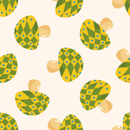 mushroom cartoon , cartoon seamless pattern backgroundのイラスト素材