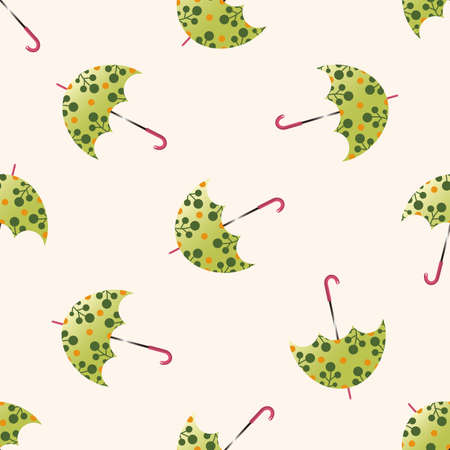 Umbrella , cartoon seamless pattern backgroundのイラスト素材
